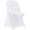 White Stretch Spandex Chair Covers 30 PCS Folding Kitchen Chairs Cover Universal Washable Slipcovers Protector -Vevor vevor patio chair covers zytbs162031cmkchdv0 64 1000