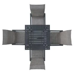 5-Pieces Patio Dining Set Outdoor Furniture Table And Swivel Chairs Set All Weather Garden Furniture Table Sets