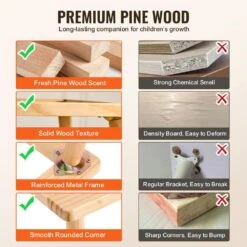 Sensory Table For Toddlers, Kids Activity Table With 3 Foldable Storage Bins And Double-Sided Board, Play Sand, Wooden -Vevor vevor patio dining tables ggzdcwxk2129be939v0 44 1000