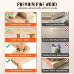 Sensory Table For Toddlers, Kids Activity Table With 3 Foldable Storage Bins And Paper Roll Holder, Play Table, Wooden -Vevor vevor patio dining tables ggzdjzbk2129vb7wfv0 44 1000