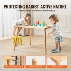 Sensory Table For Toddlers, Kids Activity Table W/Double-Sided Tabletop And Non-Slip Feet, Outdoor Play Activity, Wooden -Vevor vevor patio dining tables ggzdzk212920oj4ybv0 fa 1000