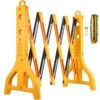 Expandable Mobile Barricade 8.3 Ft. Width Plastic Barricade Water Filled Yellow Expandable Traffic Barricade With Chain