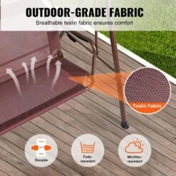 3-Person Patio Swing Chair Outdoor Patio Swing With Adjustable Canopy Porch Swing -Vevor vevor patio swings tjqq68inx44irjnftv0 1f 1000