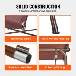 3-Person Patio Swing Chair Outdoor Patio Swing With Adjustable Canopy Porch Swing -Vevor vevor patio swings tjqq68inx44irjnftv0 44 1000