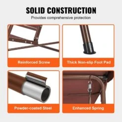 3-Seat Patio Swing Chair Outdoor Patio Swing With Adjustable Canopy Porch Swing -Vevor vevor patio swings tjqq68inx44ivddhlv0 44 1000