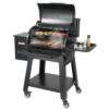 Pellet Smoker 740 Sq. In. Portable Wood Pellet Grill With Cart 8-In-1 BBQ Grill, Black