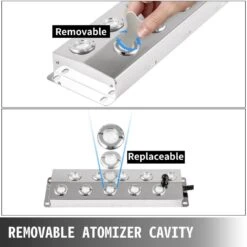 Mist Maker Fogger 10 Head Ultrasonic Mist Fogger Waterproof Power Supply Ultrasonic Fogger Humidifier 5 Kg/h -Vevor vevor pond accessories csbwhq10tfs000001v1 1f 1000