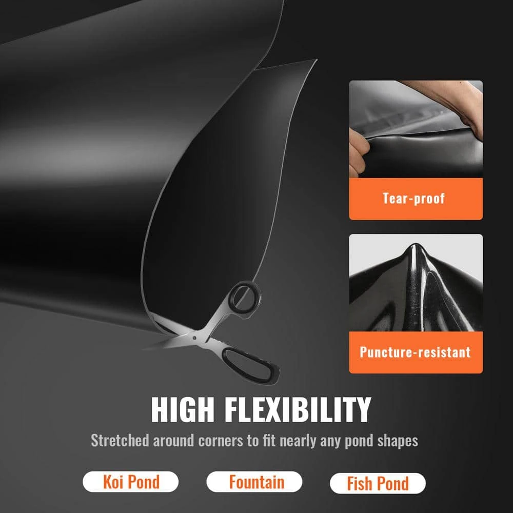 10 Ft. X 15 Ft. Pond Liner 45 Mil EPDM Pond Puncture And Tear Resistant For Fish Or Koi Ponds Water Features 8 10 Ft. X 15 Ft. Pond Liner 45 Mil EPDM Pond Puncture And Tear Resistant For Fish Or Koi Ponds Water Features - Image 6