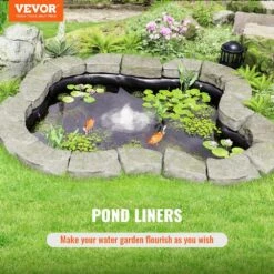 10 Ft. X 15 Ft. Pond Liner 45 Mil EPDM Pond Puncture And Tear Resistant For Fish Or Koi Ponds Water Features 12 10 Ft. X 15 Ft. Pond Liner 45 Mil EPDM Pond Puncture And Tear Resistant For Fish Or Koi Ponds Water Features -Vevor vevor pond liners ctfsmhsepdm10ujbqv0 c3 1000