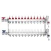 12-Branch Radiant Heat Manifold,1/2 In. PEX Tubing Manifold, Stainless Steel PEX Manifold, Radiant Heat PEX Manifold Kit