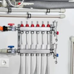 6-Branch Radiant Heat Manifold,1/2 In. PEX Tubing Manifold, Stainless Steel PEX Manifold, Radiant Heat PEX Manifold Kit -Vevor vevor pool controls drfsqbxg6hl0x0yq9v0 31 1000