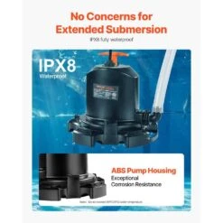 Pool Cover Pump 1/2 HP 1575 GPH 120-Volt Submersible Swimming Pool Cover Pump For Pool Draining Inflatable Water Parks -Vevor vevor pool cover pumps zdycgbzdx16hcwmxav1 44 1000