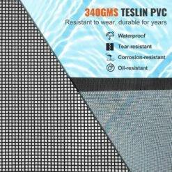 Security Pool Fence 4 Ft. X 12 Ft. Removable Pool Fence 1000D PVC Fabric Pool Fencing Mesh With Aluminum Poles -Vevor vevor pool fences kcxycwll412ft18uyv0 1f 1000