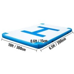 Inflatable Floating Dock 10 X 6.5 Ft. Floating Platform 5-6 People Inflatable Swim Platform With Electric Air Pump -Vevor vevor pool floats ft10x6 5qb0000001v1 76 1000