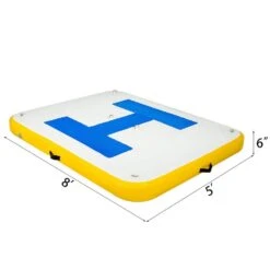 Floating Platform 8 X 5 Ft. Inflatable Floating Dock With Electric Air Pump Inflatable Swim Platform 4-6 People -Vevor vevor pool floats ft8x5qb0000000001v1 76 1000