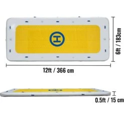 12 Ft. X 6 Ft., 6 In. Inflatable Dock Floating Platform Thick Swim Dock 3-Person-5-Person Capacity For Pool Beach Ocean -Vevor vevor pool floats ftmc12x6110vkd2v9v1 76 1000