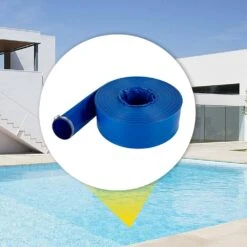 Discharge Hose 1-1/2 In. Dia X 105 Ft. PVC Fabric Lay Flat Hose With Clamps Heavy Duty Backwash Drain Hose Burst-Proof -Vevor vevor pool hoses ycfcxr1 5x1001smxv0 31 1000