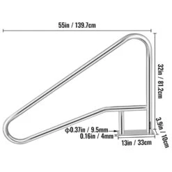 55 In. X 32 In. Pool Railing Stainless Steel Silver Rustproof Pool Handrail Pool Rail For Above Ground Pool 16 55 In. X 32 In. Pool Railing Stainless Steel Silver Rustproof Pool Handrail Pool Rail For Above Ground Pool -Vevor vevor pool ladders bxgycfs4w55x32yc1v0 76 1000