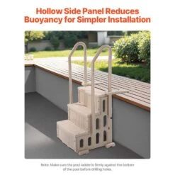 Swimming Pool Ladder 3-Step Double Handrails Stairs With Non-slip Heavy Duty Steps 400 Lbs. For Above Ground Pool -Vevor vevor pool ladders dxyctltsfsslfpj4zv0 1f 1000