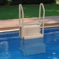 Swimming Pool Ladder 3-Step Double Handrails Stairs With Non-slip Heavy Duty Steps 400 Lbs. For Above Ground Pool -Vevor vevor pool ladders dxyctltsfsslfpj4zv0 31 1000