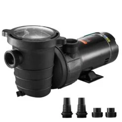 Pool Pump 5280GPH 2HP 115V Single Speed Swim Pool Filtre Pump 1500-Watt Self Primming W/ Strainer Basket 4 Pipe Fittings