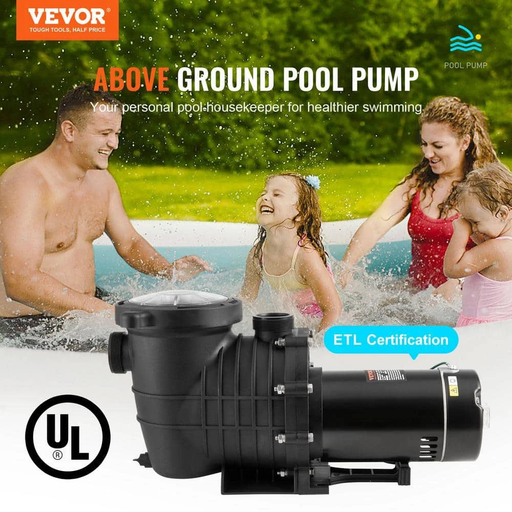 Above Ground Pool Pump 1HP 80 GPM Max. Flow Single Speed Swimming Pool Pump 3450RPM Pool Pump With Filter Basket 4 Above Ground Pool Pump 1HP 80 GPM Max. Flow Single Speed Swimming Pool Pump 3450RPM Pool Pump With Filter Basket - Image 2
