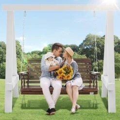 Wooden Porch Swing 4.5 Ft. Patio Bench Swing For Courtyard And Garden Upgraded 880 Lbs Strong Load Capacity Swing Bench -Vevor vevor porch swings mlqqcmk45yct9uphlv0 31 1000