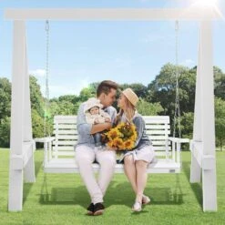 Wooden Porch Swing 5.5 Ft. Patio Bench Swing For Courtyard And Garden Upgraded 880 Lbs. Strong Load Capacity Swing Chair -Vevor vevor porch swings mlqqcmk55yc0jnxdcv0 31 1000