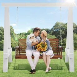 Wooden Porch Swing 5 Ft. Patio Bench Swing For Courtyard And Garden Upgraded 880 Lbs. Strong Load Capacity Swing Chair -Vevor vevor porch swings mlqqcmk5yczsajdhqv0 31 1000