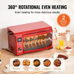 Shawarma Grill Machine Portable Electric Grill In Stainless Steel With 2 Strings Of Barbecue Capacity, Chicken Shawarma -Vevor vevor portable gas grills bxkrj2cdrspkynqoyv1 4f 1000