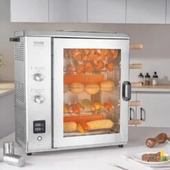 Shawarma Portable Propane Grill Machine, Stainless Steel, Chicken Shawarma Cooker Machine 5 Strings Of Barbecue Capacity -Vevor vevor portable gas grills bxkrj5crqbwp9ik0zv1 31 1000