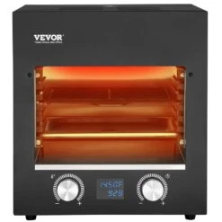 Steak Grill, Portable Electric Grill In Black 1800W Smokeless Infrared 1450°F Stainless Steel Cooker, Adjustable Rack