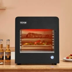 Electric Steak Grill, Portable Electric Grill In Black 1800W Smokeless Infrared 1450°F Stainless Steel Adjustable Rack -Vevor vevor portable gas grills npkjdrsdxkjxnvdx7v1 31 1000