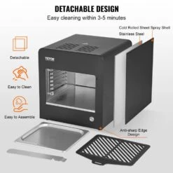 Electric Steak Grill, Portable Electric Grill In Black 1800W Smokeless Infrared 1450°F Stainless Steel Adjustable Rack -Vevor vevor portable gas grills npkjdrsdxkjxnvdx7v1 44 1000