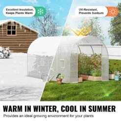 Walk-in Tunnel Greenhouse, 9. 6x6. 4x6. 2 Ft. Hoop House Greenhouse Tunnel, Plant Hot House With Galvanized Steel Frame -Vevor vevor portable greenhouses sdxws10x7x7f4bynqv0 1f 1000