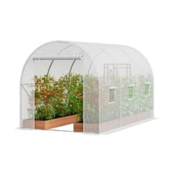 Walk-in Tunnel Greenhouse, 9. 6x6. 4x6. 2 Ft. Hoop House Greenhouse Tunnel, Plant Hot House With Galvanized Steel Frame