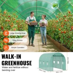 Walk-in Tunnel Greenhouse, 9.6 X 6.4 X 6.2 Ft. Hoop House Greenhouse Tunnel -Vevor vevor portable greenhouses sdxws10x7x7fp2ngiv0 44 1000