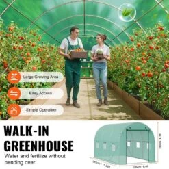 Walk-in Tunnel Greenhouse 11.3 X 6. 4 X 6.3 Ft. Hoop House Greenhouse Tunnel Plant Hot House With Galvanized Steel Frame -Vevor vevor portable greenhouses sdxws12x7x7f5rquzv0 44 1000