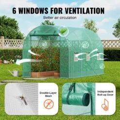 Walk-in Tunnel Greenhouse 11.3 X 6. 4 X 6.3 Ft. Hoop House Greenhouse Tunnel Plant Hot House With Galvanized Steel Frame -Vevor vevor portable greenhouses sdxws12x7x7f5rquzv0 fa 1000