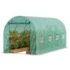 Walk-in Tunnel Greenhouse, 14. 6x6. 4x6. 3 Ft. Hoop House Greenhouse Tunnel, With Galvanized Steel Frame, Green PE Cover -Vevor vevor portable greenhouses sdxws15x7x7fo6tuwv0 64 1000