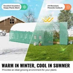 Walk-in Tunnel Greenhouse 27.4 X 9. 5 X 7.4 Ft. Hoop House Greenhouse Tunnel Plant Hot House With Galvanized Steel Frame -Vevor vevor portable greenhouses sdxws28x10x7pc4tov0 1f 1000