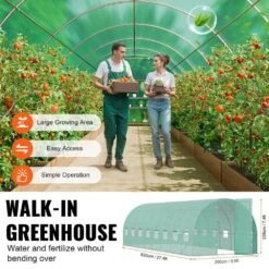Walk-in Tunnel Greenhouse 27.4 X 9. 5 X 7.4 Ft. Hoop House Greenhouse Tunnel Plant Hot House With Galvanized Steel Frame -Vevor vevor portable greenhouses sdxws28x10x7pc4tov0 fa 1000