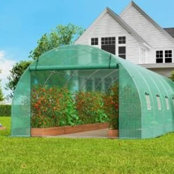 Walk-in Tunnel Greenhouse 29.2 X 9.7 X 6.5 Ft. Hoop House Greenhouse Tunnel, Plant Hot House With Galvanized Steel Frame -Vevor vevor portable greenhouses sdxws30x10x7ldoyev0 31 1000