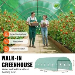 Walk-in Tunnel Greenhouse 29.2 X 9.7 X 6.5 Ft. Hoop House Greenhouse Tunnel, Plant Hot House With Galvanized Steel Frame -Vevor vevor portable greenhouses sdxws30x10x7ldoyev0 44 1000