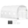 Walk-in Tunnel Greenhouse 7 Ft. W X 15 Ft. D X 7 Ft. H Portable Plant Greenhouse With 1 Top Beam, Diagonal Poles, White 2 Walk-in Tunnel Greenhouse 7 Ft. W X 15 Ft. D X 7 Ft. H Portable Plant Greenhouse With 1 Top Beam, Diagonal Poles, White -Vevor vevor portable greenhouses ydsdwsb1577ftl33vv0 64 1000