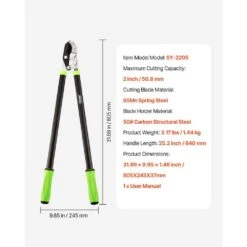 32 In. Anvil Loppers For Tree Trimming, Steel Blade Cutter With Ergonomic Handles, Pruning Saw Function, 2025 Upgrade -Vevor vevor pruning saws sdgzjcg32incxd465v0 250717 76 1000