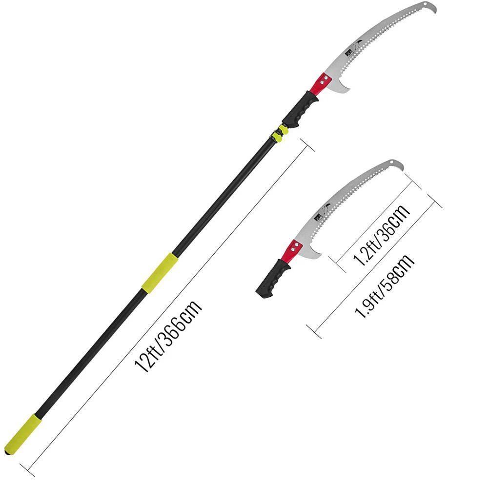 4 Ft. To 12 Ft. Telescopic Pole Saw Blade Length 12 In. Extendable Landscaping Pruning Saw For Trimming Branches 10 4 Ft. To 12 Ft. Telescopic Pole Saw Blade Length 12 In. Extendable Landscaping Pruning Saw For Trimming Branches - Image 8