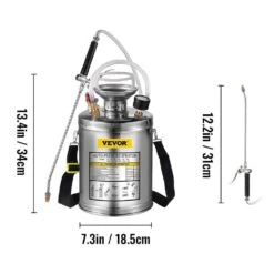 1 Gal. Stainless Steel Sprayer Metal Pump Sprayer With 12 In. Wand, Handle And 3 Ft. Reinforced Hose For Gardening 16 1 Gal. Stainless Steel Sprayer Metal Pump Sprayer With 12 In. Wand, Handle And 3 Ft. Reinforced Hose For Gardening -Vevor vevor pump sprayers pwqbxg4l000000001v0 76 1000