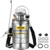 1.5 Gal. Stainless Steel Sprayer Garden Sprayer With Pressure Gauge, Safety Valve, Adjustable Nozzle For Sanitizing -Vevor vevor pump sprayers pwqbxg6l000000001v0 64 1000