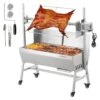Rotisserie Grill With Windscreen, BBQ Whole Charcoal Spit Grill, 35 In. 90 Lbs. Capacity, Electric 42-Watt Motor Roaster -Vevor vevor rotisseries ddxzkj35ycdbv3y2gv1 64 1000